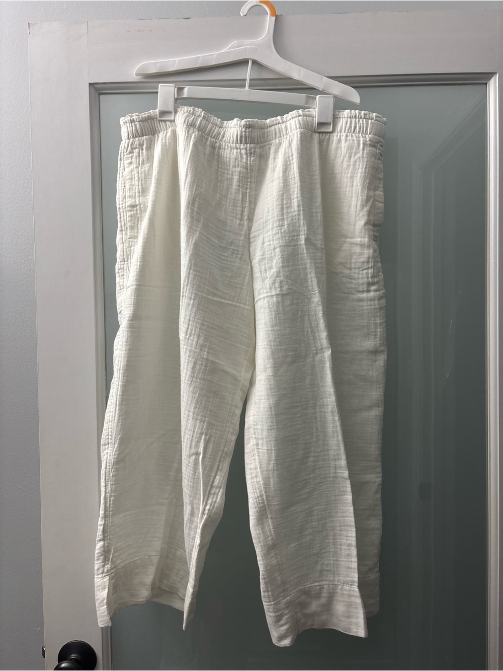 Relaxed Cotton Pants - White